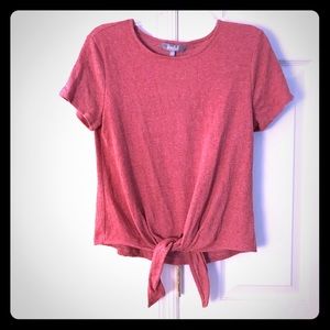 Short Sleeve Tie Bottom Top